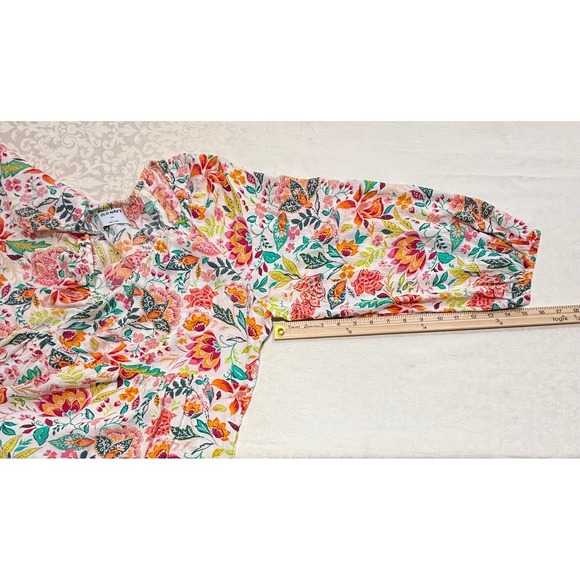 Old‎ Navy Women's XXL Floral Peasant Blouse 3/4 Sleeve V Neck Babydoll  Boho - Picture 6 of 8